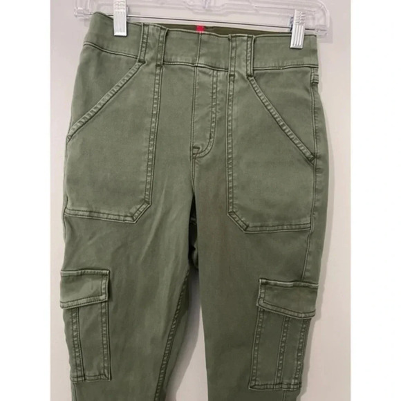 Spanx Stretch Twill Ankle Cargo Pant Women’s Size Small Soft Sage Skinny - Picture 5 of 13